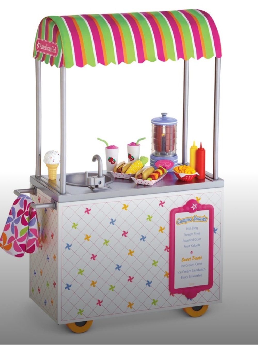 American Girl campus snack cart